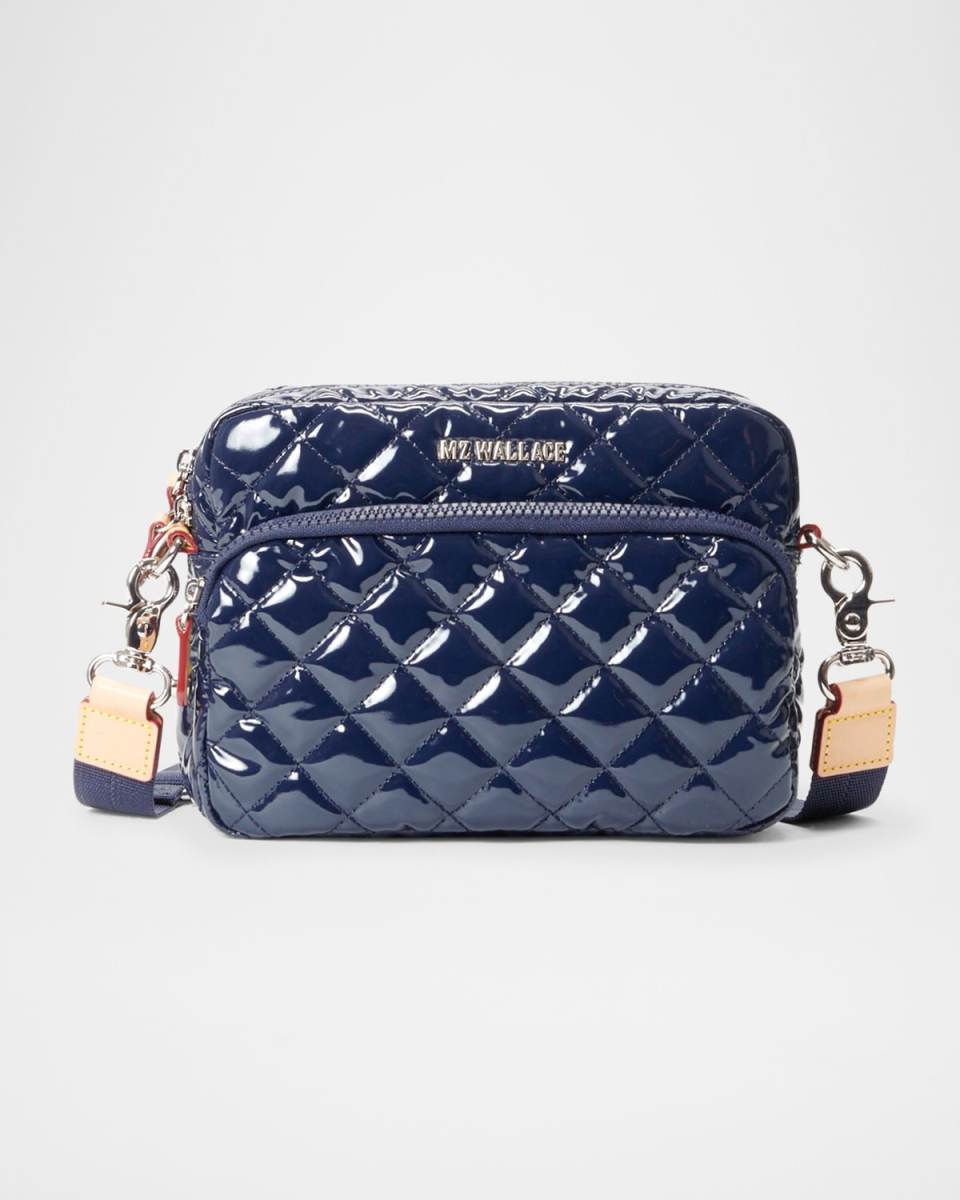 Metro Small Quilted Patent Camera Crossbody Bag